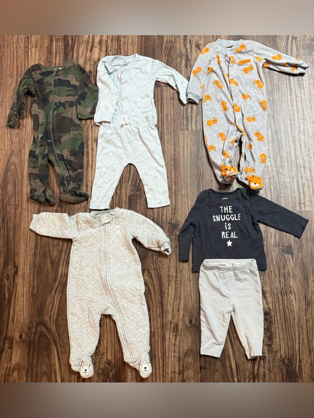3-6 Months Baby Boys Pajamas Sleepers Footed 2 Piece Sets Unisex Carter’s
